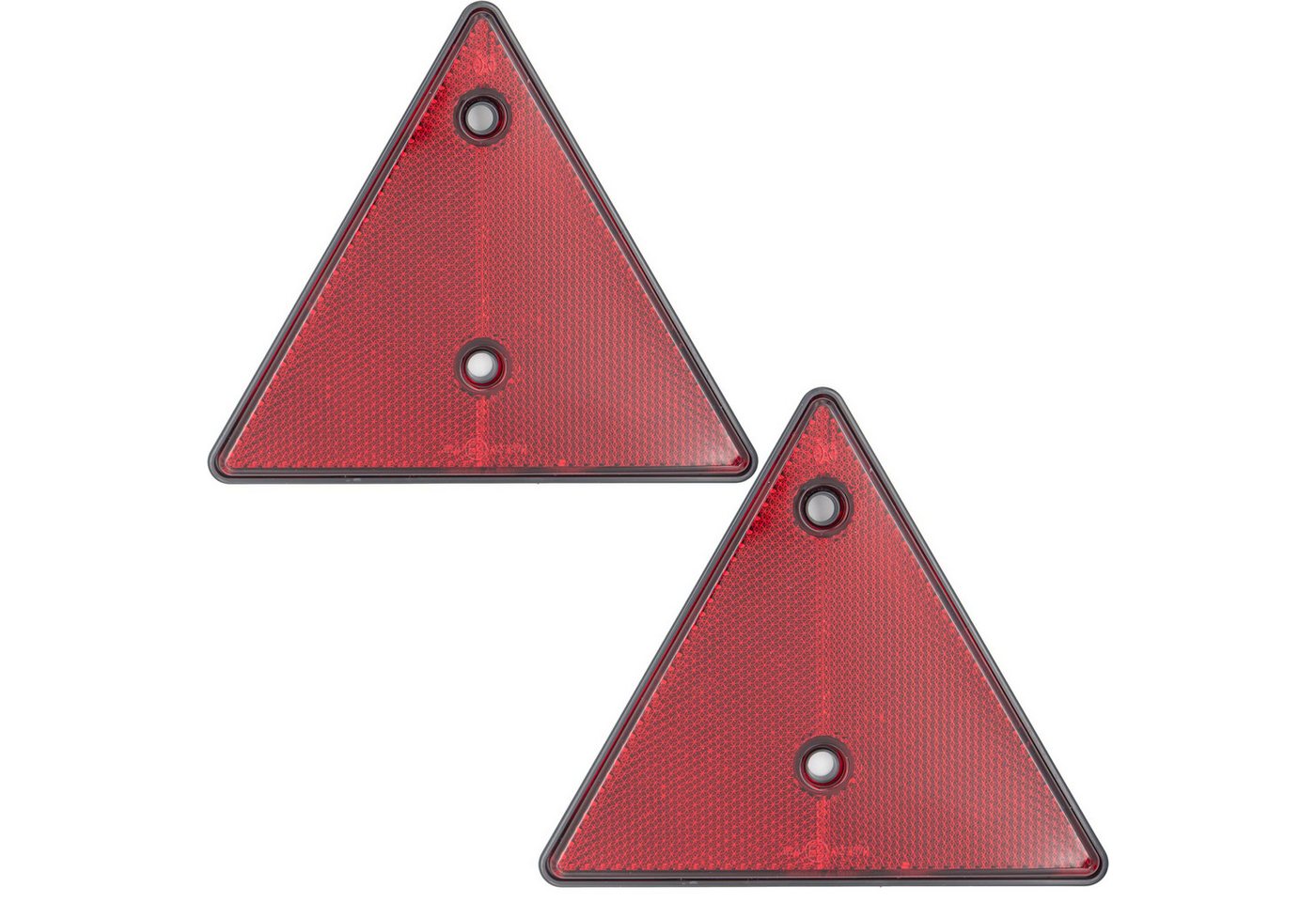 TSB Werk 2x Rückstrahler Reflektor Anhänger Rot Dreieck Lautsprecher-Wandhalterung, (2-tlg., Katzenauge, Pkw, Lkw,Wohnwagen, Set) von TSB Werk