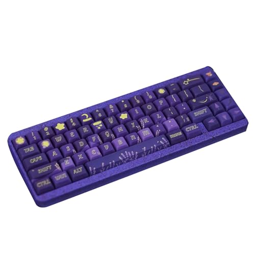 XDA Profil Tastenkappen Lavendel PBT Tastenkappe 127 Stück Kompletter Satz Sublimationsprozess Für Mechanische CrossCore Tastatur Lavendel Thema XDA Höhe PBT Tastenkappen 127 Stück von TSBB