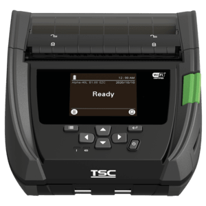 TSC Alpha 40L, USB, BT (iOS, 5.0), NFC, 8 Punkte/mm (203dpi), RTC, Display, OPOS Mobildrucker, Thermodirekt, 8 Punkte/mm (203dpi), Medienbreite (max): 112mm, Druckbreite (max.): 104mm, Rollendurchmesser (max.): 67mm, Geschwindigkeit (max.): 127mm/Sek., USB (2.0), Bluetooth (iOS, Klasse 5.0), NFC, Micro SD-Slot, 7 Funktionstasten, Real Time Clock, LCD Display, Emulation: OPOS, RAM: 128MB, Flash: 128MB, inkl.: Netzteil (Anschluss: EU), Netzkabel (Anschluss: EU), Gürtelclip (A40L(R)-A001-0002) von TSC