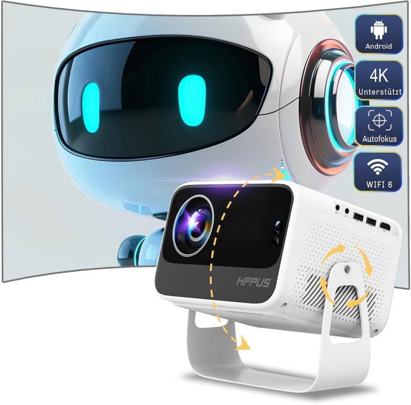 TSE M11 Smart Beamer Full HD 1080P, 4K, Android, WiFi 6, Bluetooth LCD-Beamer von TSE