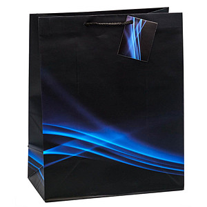 12 TSI Geschenktaschen  Business Wave Motiv 26,0 x 32,0 cm von TSI