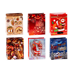 12 TSI Geschenktaschen Weihnachten Serie 7 Motiv sortiert 11,0 x 14,0 cm von TSI