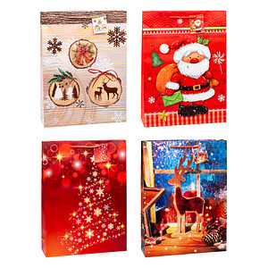 12 TSI Geschenktaschen Weihnachten Serie 7 Motiv sortiert 33,0 x 44,0 cm von TSI