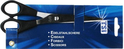 Edelstahl-Allzweckschere mit schwarzen ABS-Kunststoffgriff / Länge: 16cm von TSI
