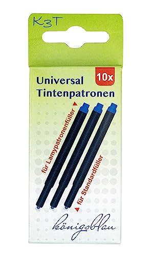 K3T Universaltintenpatronen 10er Packung, Schreibfarbe königsblau, Art. Nr. 18058 von TSI