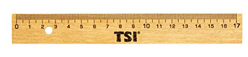 TSI Lineal 17 cm aus Holz, mit Metallkante, Art. Nr. 46217 von TSI