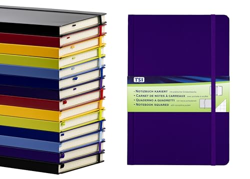 TSI Notizbuch A5 kariert, Farbe indigo, 192 Seiten, Art.Nr. 63555-IN von TSI