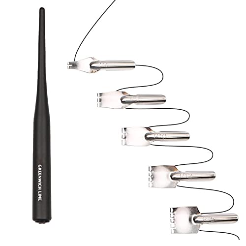 6 Dip Pen Set mit 5 verschiedenen Federn Stifthalter Kalligraphie Stift Set für Unterschriften Zeichnen Schreiben Cartooning von TSMORY