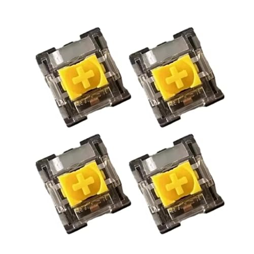 TSMORY 4pcs Gelbe Schalter Für V3Pro Tenkeyless Mechanical Gaming Tastaturen Und Andere Mit 3Pin LED Switches von TSMORY