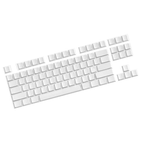 TSMORY Original Höhe 87 Tasten PBTs Rohlinge Tastenkappen Minimalisten Weiß PBTs Materialien für mechanische Tastaturen Enthusiasten von TSMORY