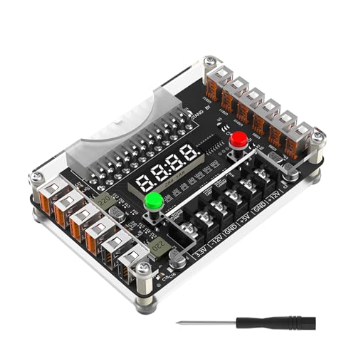TSMORY Seiteneinsatz 24Pin 12port USB 3A 3 3 V 5V 12 V -12V Ausgangsspannungen Stromversuche Und Acryl Gehäusekits von TSMORY