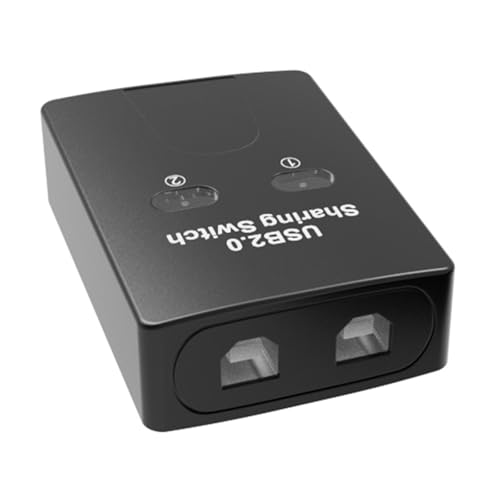 TSMORY USB Drucker Sharer Schalten 2 In 1 Aus 1 Out 2 Computer Freigabe 1 Druckermaus Tastatur Druckerkabel USB2.0 2 Port Hubs von TSMORY