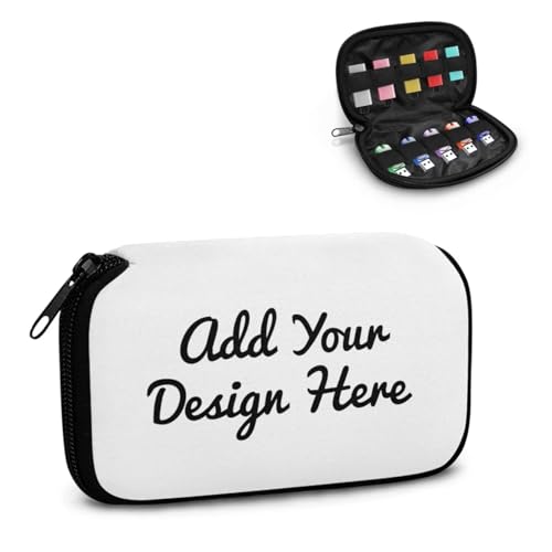 TSOVTHRID Benutzerdefinierte USB-Flash-Laufwerk-Hülle, 10 Steckplätze, personalisiertes Design, Flash-Laufwerk-Aufbewahrungsbox, Organizer, Daumenlaufwerk-Caes mit Reißverschluss, für Damen, Teenager von TSOVTHRID