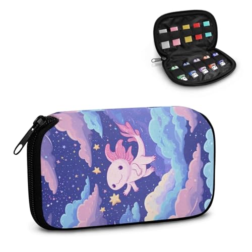 TSOVTHRID Salamander Starry Sky Print Flash Drive Case 10 Slots USB Flash Drive Storage Case Electronic Accessories Organizer Lightweight for Women Teenager Business Work Study von TSOVTHRID