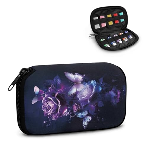TSOVTHRID USB-Stick-Halter, 10 Steckplätze, elektronisches Zubehör, Organizer, USB-Halterung, Aufbewahrungstasche, einfach zu tragen, für Damen, Teenager, Business, Arbeit, Studium von TSOVTHRID