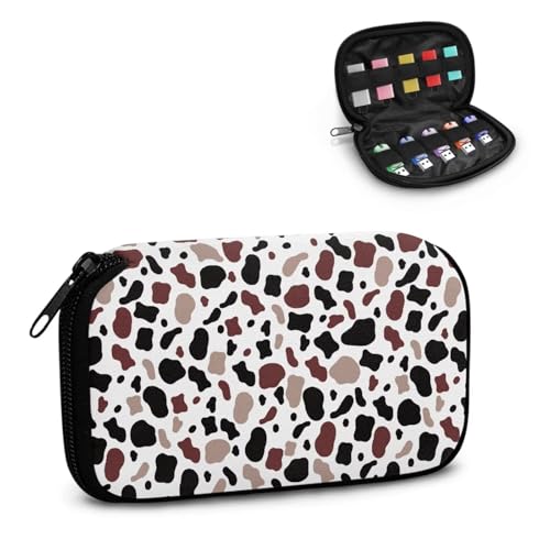 TSOVTHRID USB-Stick-Halter, 10 Steckplätze, elektronisches Zubehör, Organizer, USB-Halterung, Aufbewahrungstasche, tragbar, für Damen, Teenager, Business, Arbeit, Studium, Schwarz / Braun von TSOVTHRID