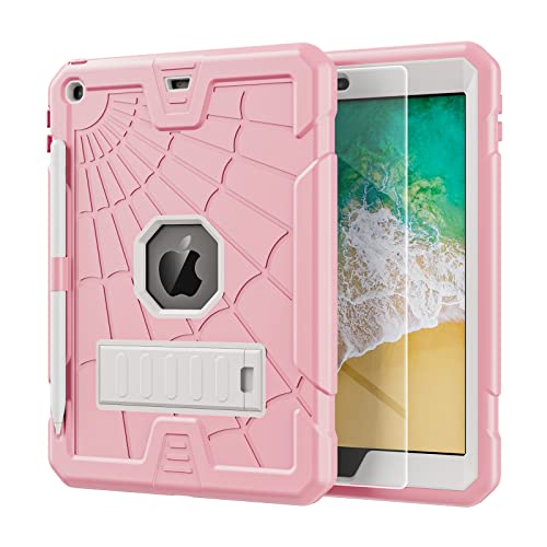 TSQQST iPad 9.7 Inch Case 6th 5th Generation 2018 2017 for Kids Girls | 6th Generation iPad Case with Pencil Holder & Stand | Slim Cute Case for iPad 5th Generation A1893 A1822 A1954 A1823 | Pink TSQQST iPad 9.7 Inch Case 6th 5th Generation 2018 2017 for Kids Girls | 6th Generation iPad Case with Pencil Holder & Stand | Slim Cute Case for iPad 5th Generation A1893 A1822 A1954 A1823 | Pink von TSQQST