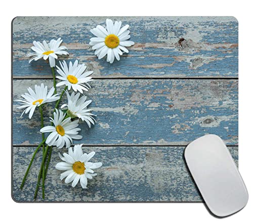 Daisy Flowers on Old Wooden Mouse Pad, Gaming Mouse Mat with Custom Design, Non-Slip Rubber Base Mousepad, Office Mouse Pads, 9.5 x 7.9 Inch Daisy Flowers on Old Wooden Mouse Pad, Gaming Mouse Mat with Custom Design, Non-Slip Rubber Base Mousepad, Office Mouse Pads, 9.5 x 7.9 Inch von TSSOHU