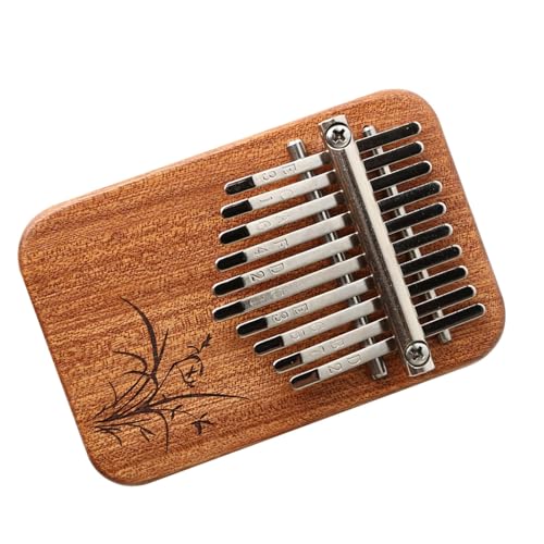 10 Tasten Mini Kalimba Holz Kalimba Daumenklavier Exquisite Tastatur Schlaginstrument Kalimba Musikinstrument (Color : 03) von TSTS