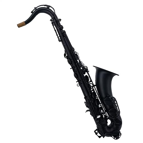 Mattschwarzer, Vernickelter Messingkörper. Tenorsaxophon-Musikinstrument Mit Mundstück Saxophone für Anfänger von TSTS