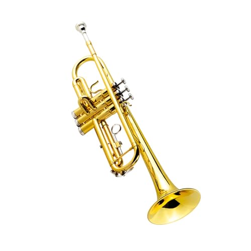 Trompete für Anfänger Messingblasinstrument Lack Gold Trompete Anfänger Performance Blasinstrument von TSTS