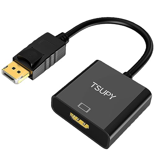 TSUPY DisplayPort auf HDMI Adapter 4k mit Vergoldetem Stecker, HDMI auf Displayport HDMI Displayport Adapter HDMI zu Displayport HDMI to Displayport DP auf HDMI Kabel für Computer usw von TSUPY