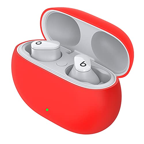 Case Cover Kompatibel mit Beats Studio Buds Bluetooth Bluetooth Headset Wireless Kopfhörer Cover, 2021 New Ersatz-Ladekoffer Gehäuse aus Silikon Stoßfestes Schutzhülle Ladecase Hülle (Rot) von TT-