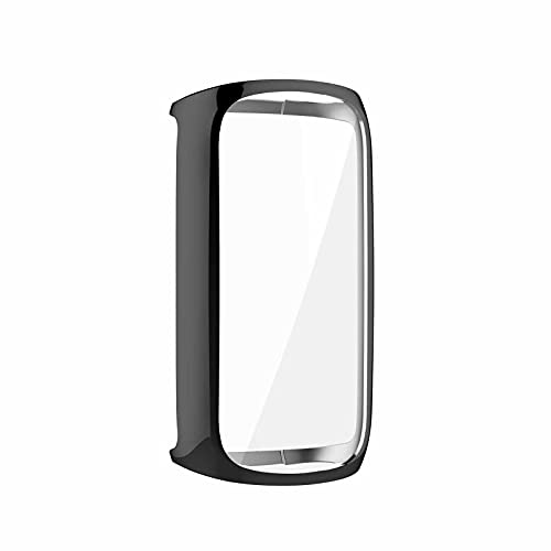 Full Hülle Kompatibel mit Fitbit Luxe Smart Watch Schutzhülle Schutzfolie, TPU Gehäuse Anti-Scratch Displayschutzfolie Stoßfeste Abdeckung Displayschutz Shell Schutz Screen (Schwarz) von TT-