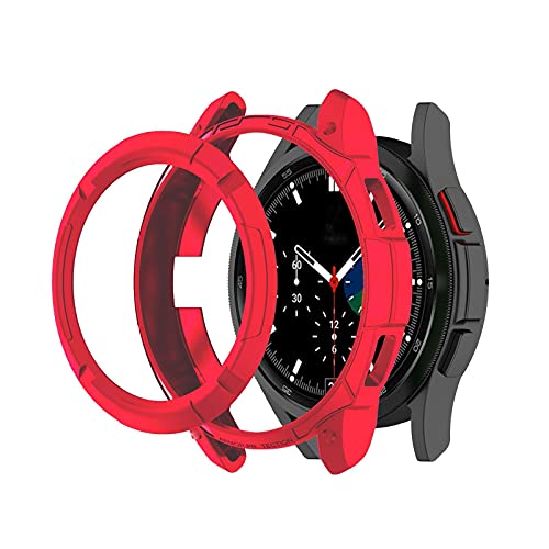 Schutzhüllen Kompatibel mit Samsung Galaxy Watch 4 Classic 46mm Gehäuse Schutzfolie aus TPU 【Kratzfest】 【Stoßfeste】 Schutzhülle Shell Hülle Smart-Watch Case Cover Schutz Abdeckung (D, 46mm) von TT-