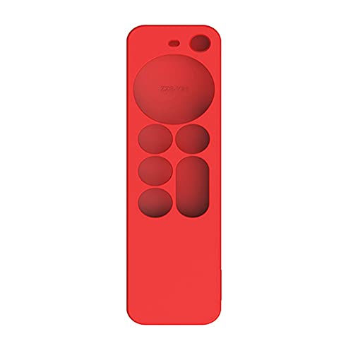 TT- Silikon-Schutzhülle Kompatibel mit Apple TV 4K 2021 Remote Control Cover Case, Schutzhülle Kompatibel mit Apple TV 4K Siri Remote 2021 2nd Gen-Anti-Rutsch Durable Fernbedienung Schutzhülle (Rot) von TT-