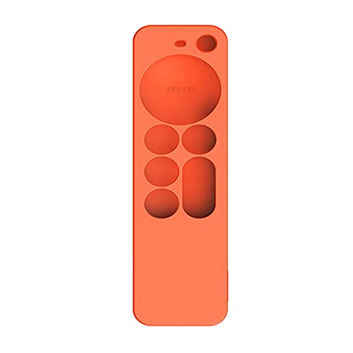 Silikon-Schutzhülle Kompatibel mit Apple TV 4K 2021 Remote Control Cover Case, Schutzhülle Kompatibel mit Apple TV 4K Siri Remote 2021 2nd Gen-Anti-Rutsch Durable Fernbedienung Schutzhülle (Orange) von TT-