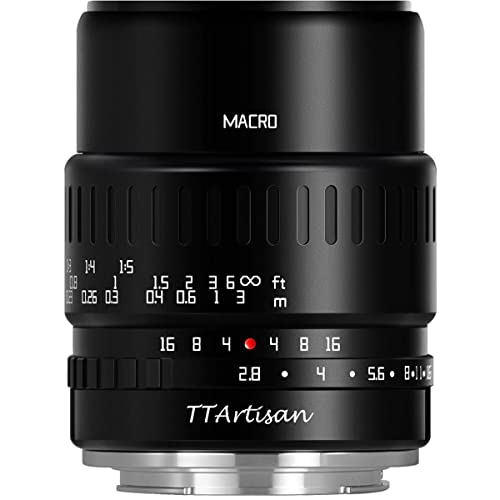 TT Artisan 40mm F2.8 Makro APS-C Objektiv Anschluss MFT Mount Black Manueller Fokus für spiegellose Kamera, TTAL4028MFT, Schwarz, Micro 4/3 TT Artisan 40mm F2.8 Makro APS-C Objektiv Anschluss MFT Mount Black Manueller Fokus für spiegellose Kamera, TTAL4028MFT, Schwarz, Micro 4/3 von TTARTISAN