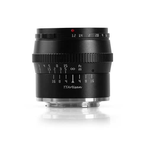 TT Artisan 50mm F1.2 APS-C Objektiv Anschluss Nikon Z Mount Black Manueller Fokus optischer Aufbau 11 Elemente in 7 Gruppen, TTAL5012NZB von TTARTISAN