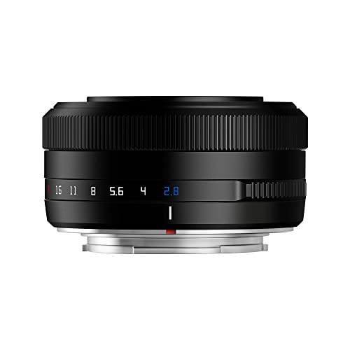 TTARTISAN 27mm F2.8 Autofokus APS-C Kameraobjektiv, Metall, geringes Gewicht, tragbare Kameraobjektiv-Unterstützung, Augen-Tracking für Fuji X Mount (schwarz) von TTARTISAN