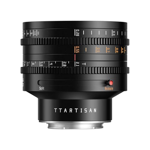 TTARTISAN 35mm T2.1 Kino Objektiv Vollformat Manueller Fokus Soft Bokeh und Bubble Bokeh Umschalten (für Sony E) von TTARTISAN