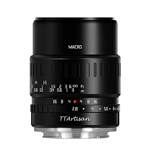 TTARTISAN 40mm F2.8 Makroobjektiv APS-C MF für Sony E-Mount Kameras A5000 A6500 A6600 NEX-3 NEX-3N NEX-7 NEX5 CA7 A7I A7I A7R A7RII A7RIII A7RIV A7S A7SI A7SII A9 und mehr. von TTARTISAN