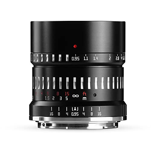 TTARTISAN 50 mm F0,95 APS-C Kameraobjektiv, manuelle große Blende, Prime-Kameraobjektiv, spiegelloses Kameraobjektiv, für Hochformat, Nachtaufnahmen, Bokeh, kompatibel mit Nikon Z Halterung von TTARTISAN