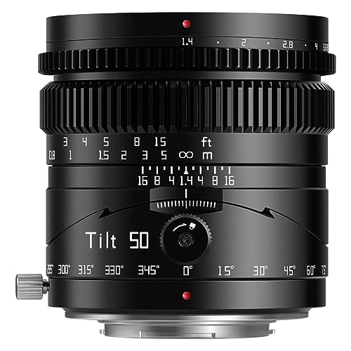 TTARTISAN 50mm F1.4 Vollformat Tilt Shift manuelles Objektiv, große Blende Tilt-Objektiv für spiegellose (M4/3 Mount) von TTARTISAN