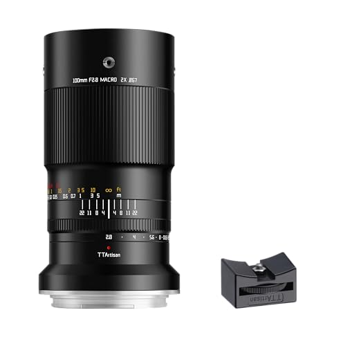 TTArtisan 100 mm F2.8 Makro 2X Metallgehäuse Objektiv mit Kaltschuh-Halterung, kompatibel mit Fujifilm GFX-Halterung, Schwarz TTArtisan 100 mm F2.8 Makro 2X Metallgehäuse Objektiv mit Kaltschuh-Halterung, kompatibel mit Fujifilm GFX-Halterung, Schwarz von TTARTISAN