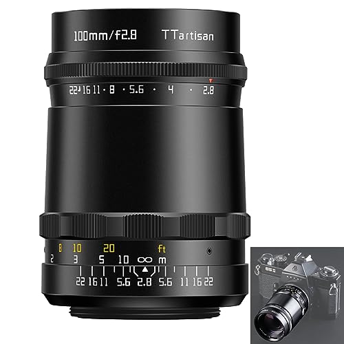 TTArtisan 100mm F2.8 M42-Objektiv Soap Bubble Bokeh-Objektiv, kompatibel mit M42-Mount-Kamera und Anderen modernen Kameras mit Adapter. von TTARTISAN
