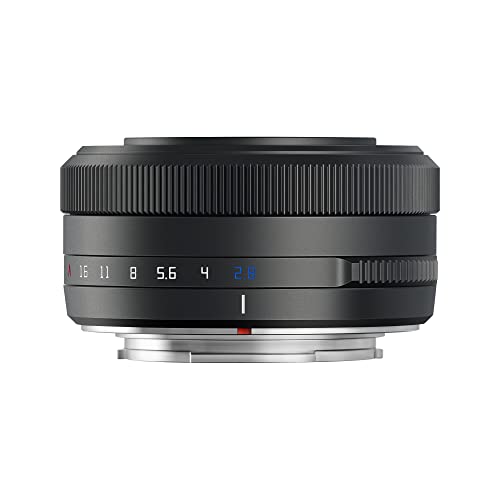 TTArtisan 27mm F2.8 Autofokus APS-C Kameraobjektiv, Metall, geringes Gewicht, tragbare Kameraobjektiv-Unterstützung, Augen-Tracking für Fuji X Mount (Titanfarben) von TTARTISAN