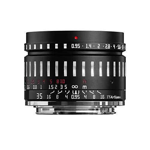TTArtisan 35 mm F0,95 APS-C große Blende manueller Fokus spiegellose Kameras Objektiv für Fuji X Mount kompatibel mit X-A10 X-A20 X-A3 X-A5 von TTARTISAN