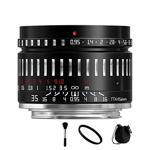 TTArtisan 35 mm F0.95 APS-C Rahmenobjektiv, große Blende, Weitwinkel-Objektiv, manuelles Objektiv für Sigma/Leica/Panasonic L Mount spiegellose Kameras von TTARTISAN