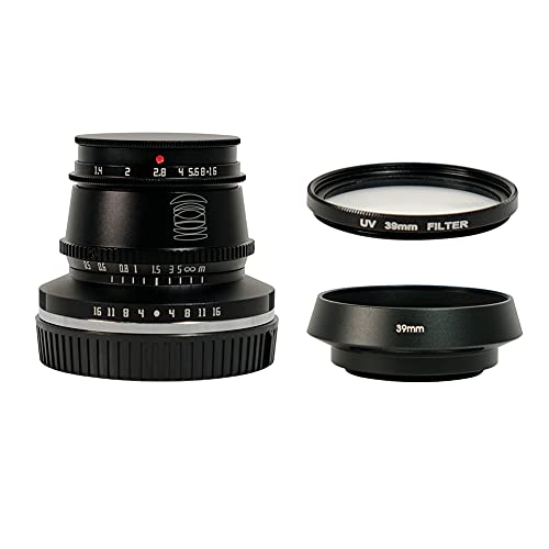 TTArtisan 35 mm F1.4 APS-C Format, große Blende, manueller Fokus, Festobjektiv für L-Mount-Kamera für Leica T CL TL TL2 Sigma FP schwarz von TTARTISAN