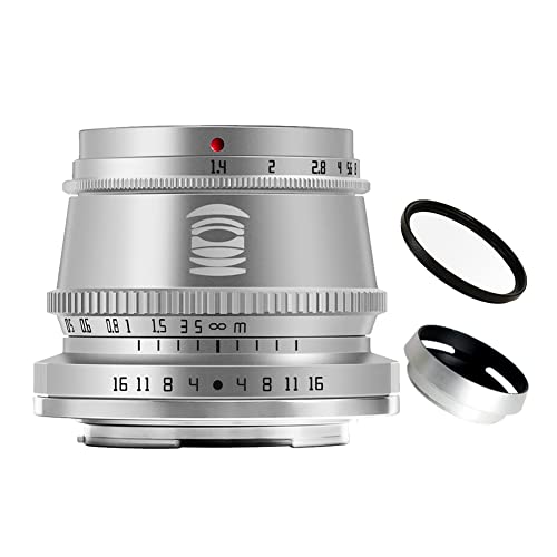 TTArtisan 35 mm F1.4 APS-C Format große Blende, manueller Fokus, fester Objektiv für L-Mount Kamera, Silber für Leica T CL TL TL2 Sigma FP TTArtisan 35 mm F1.4 APS-C Format große Blende, manueller Fokus, fester Objektiv für L-Mount Kamera, Silber für Leica T CL TL TL2 Sigma FP von TTARTISAN