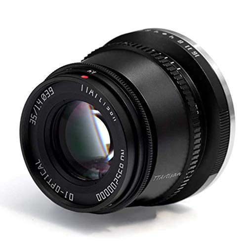 TTArtisan 35mm F 1.4 Objektiv APS-C MF Kameraobjektiv für EOS M-Mount Kameras M1 M2 M3 M5 M6 M61 M10 M100 M50.(Schwarz) von TTARTISAN