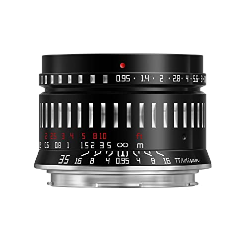TTArtisan 35mm F0.95 APS-C Große Blende Manueller Fokus Spiegellose Kameras Objektiv für Leica L Mount Kompatibel Wie Leica T Leica TL Leica TL2 Leica CL von TTARTISAN