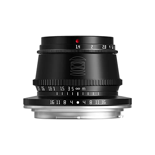 TTArtisan 35mm F1.4 APS-C Kameras Objektiv Manueller Fokus Kameraobjektiv für Canon RF-Mount (Schwarz) von TTARTISAN