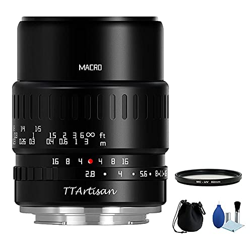 TTArtisan 40 mm F2.8 APS-C Makroobjektiv 1:1 Vergrößerung Manueller Fokus Kameralinse für Fuji Fujifilm X Mount Kamera XT10 XT20 XT3 XT30 XT4 XT100 XE3 XA1 XA2 XA3 XPRO2 XS10 von TTARTISAN