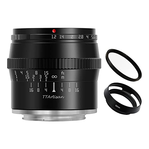 TTArtisan 50 mm F1.2 APS-C große Blende Prime Fixfokus-Objektiv für Canon R EOS R Mount Kamera R RP R5 R6 R7 schwarz TTArtisan 50 mm F1.2 APS-C große Blende Prime Fixfokus-Objektiv für Canon R EOS R Mount Kamera R RP R5 R6 R7 schwarz von TTARTISAN